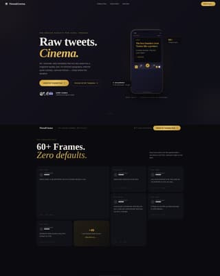 Thread - Cinematic Twitter X Landing Page Template