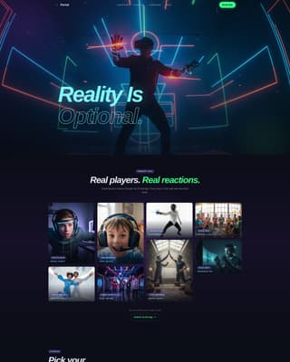 Portal - Immersive VR Entertainment Landing Page Template