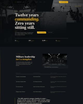 Transition - Battletested Leadership Landing Page Template