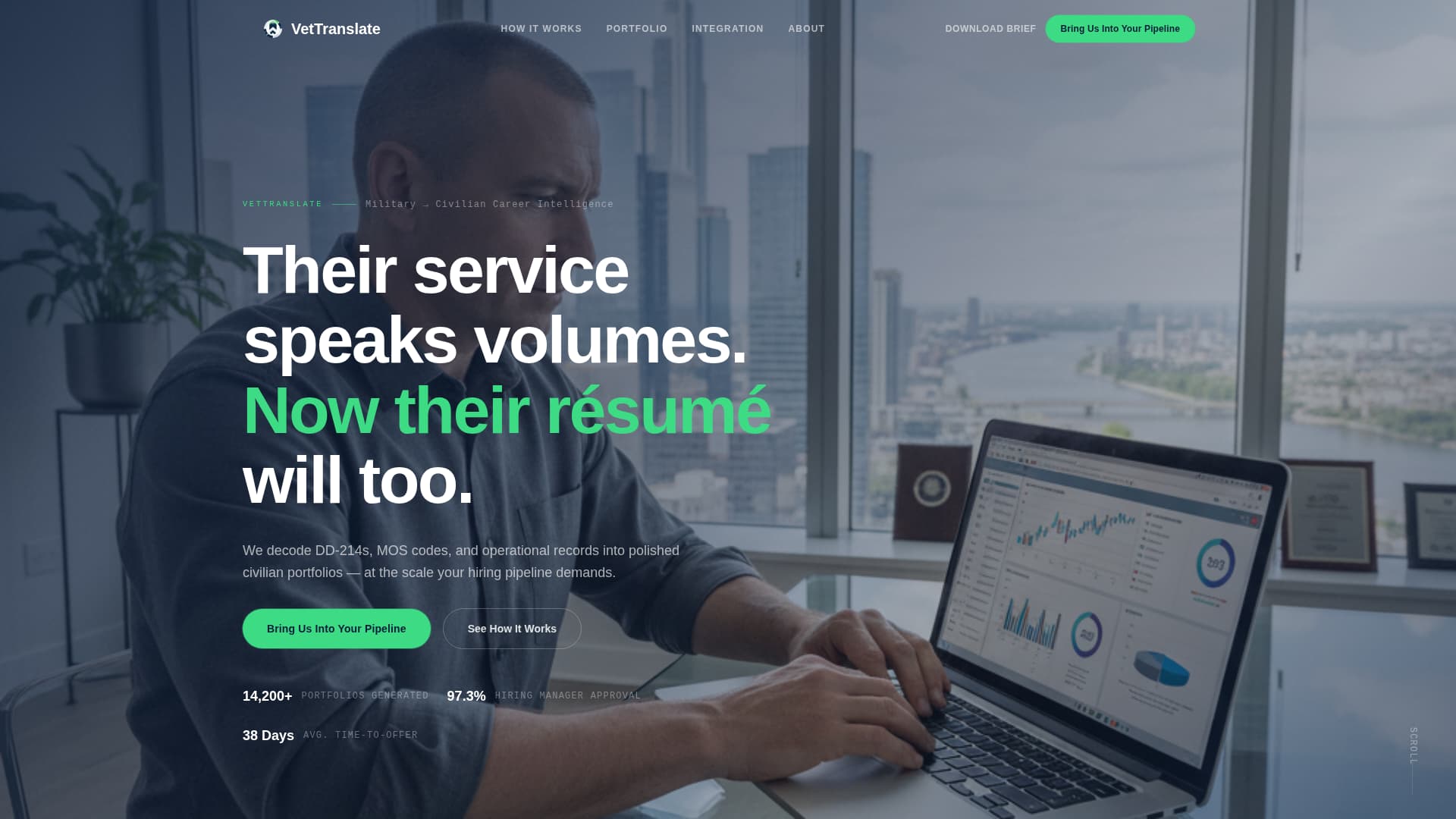 Military to Civilian Career Careers Website Template