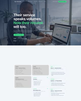 Military to Civilian Career Careers Website Template