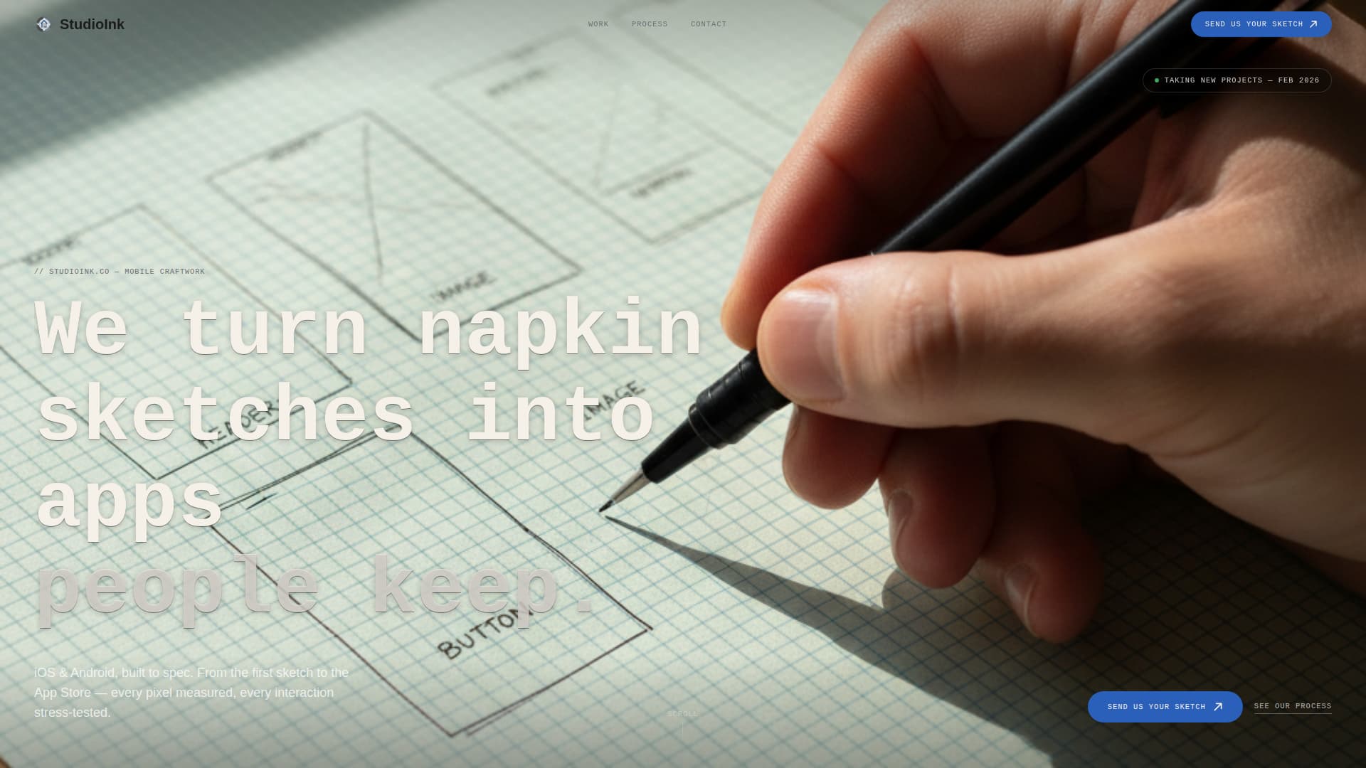Studioink - Precision Mobileapp Landing Page Template