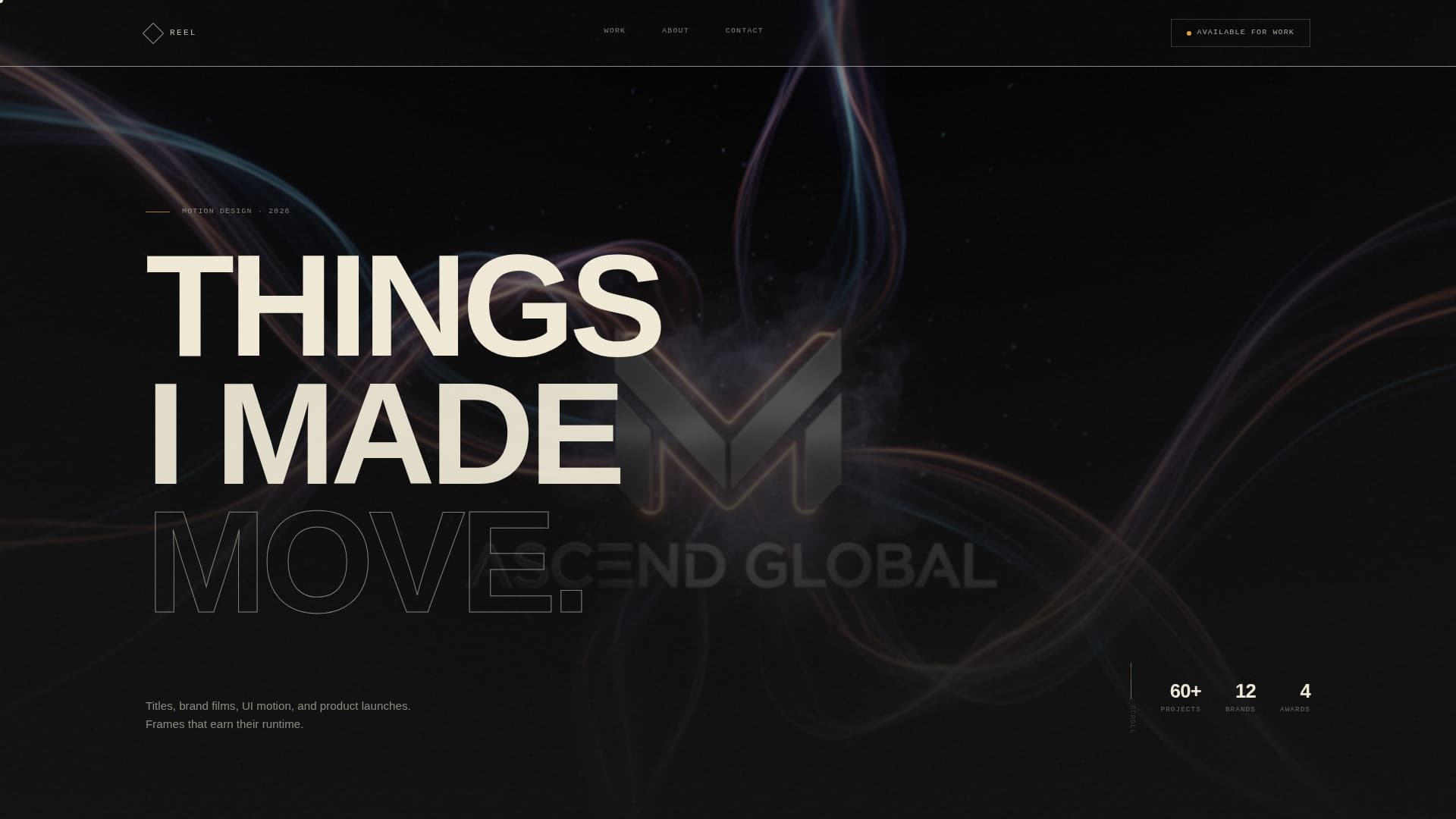 Motion Designer Portfolio Portfolio Website Template