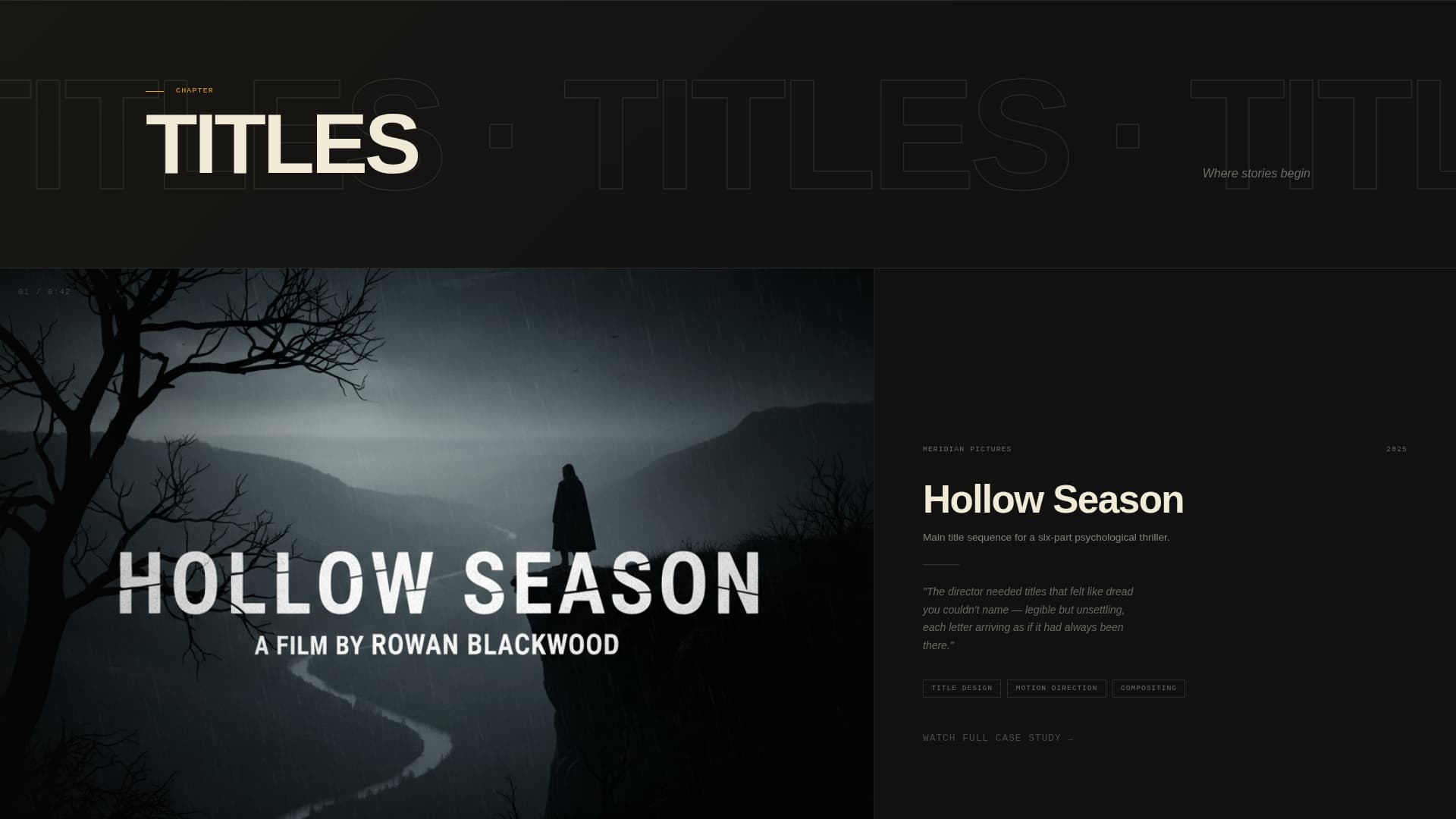 Motion Designer Portfolio Portfolio Website Template