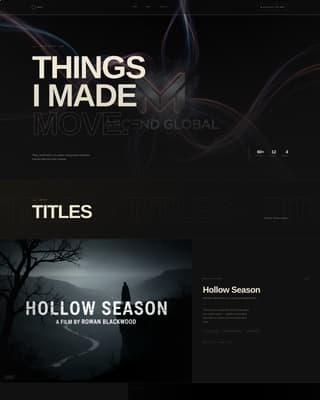 Motion Designer Portfolio Portfolio Website Template