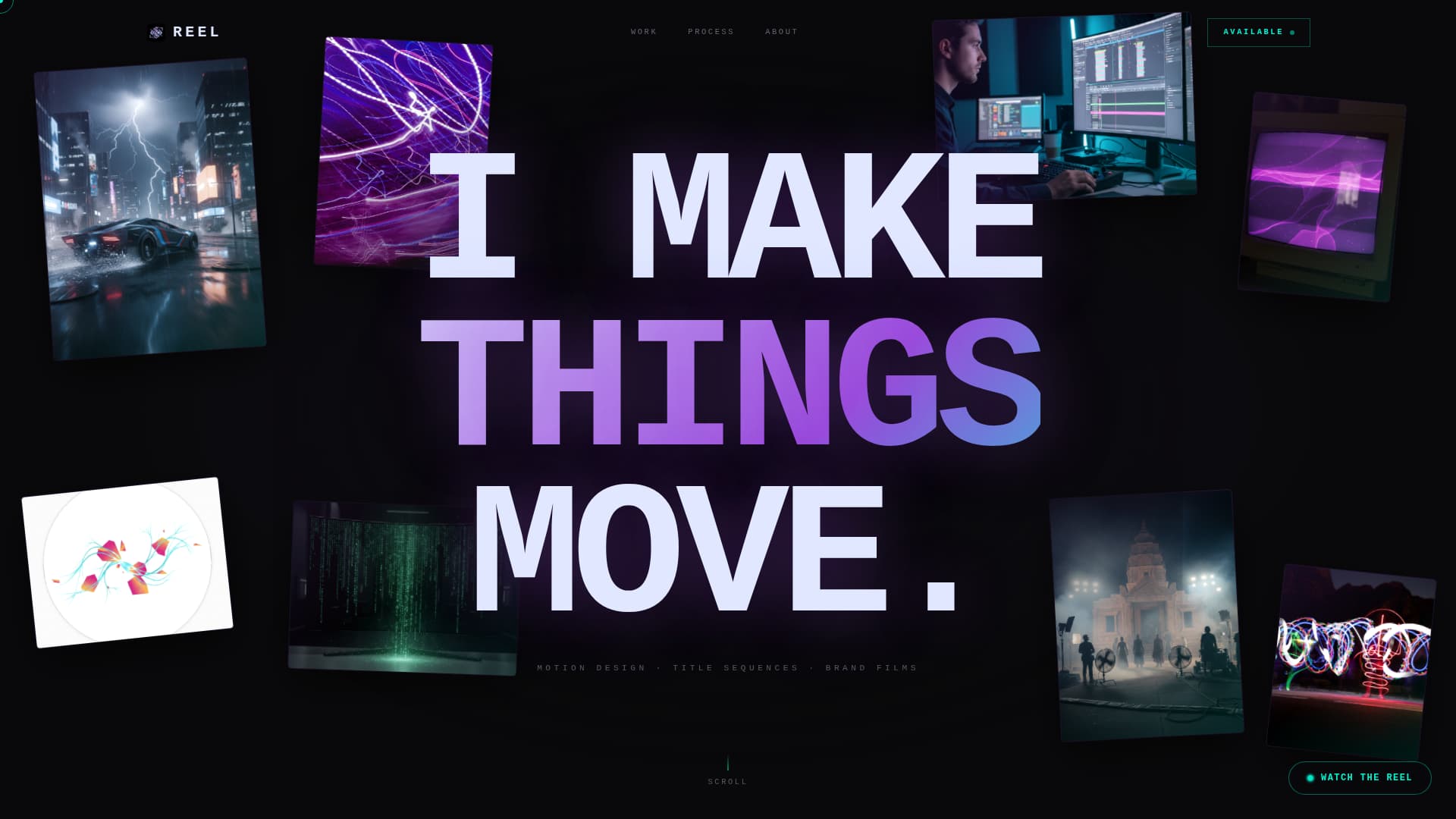 Motion Designer Portfolio Portfolio Website Template