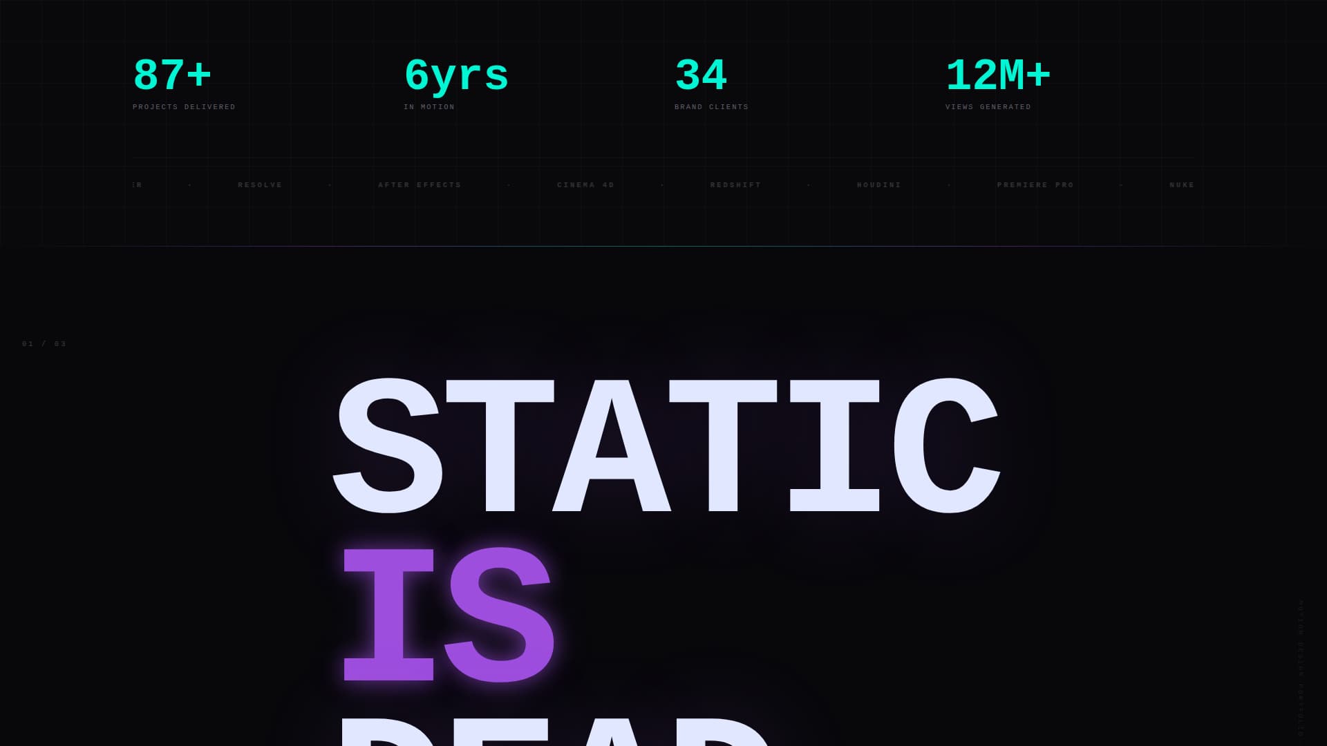 Motion Designer Portfolio Portfolio Website Template