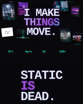 Motion Designer Portfolio Portfolio Website Template