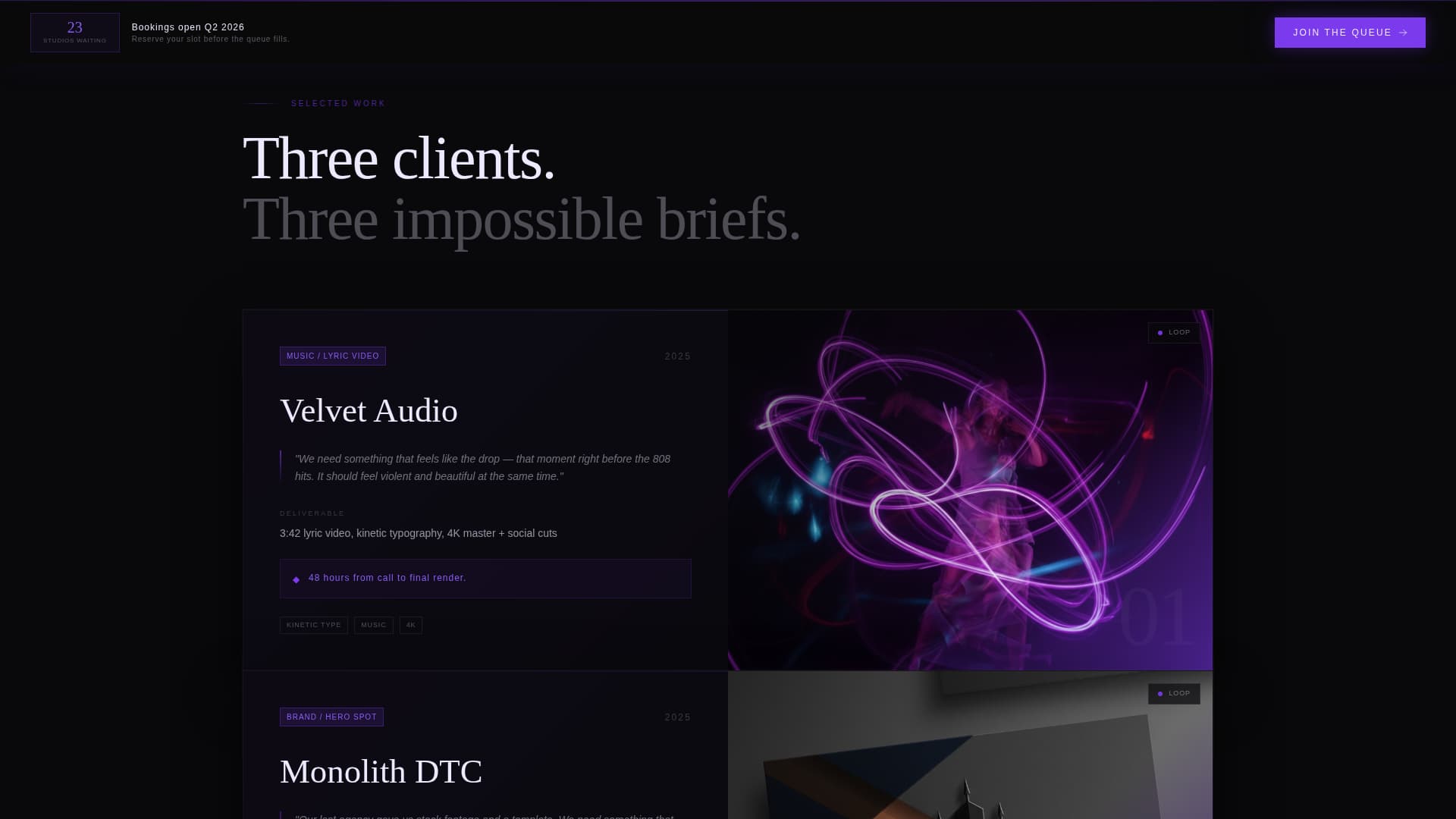 Design Portfolio Booking Website Template