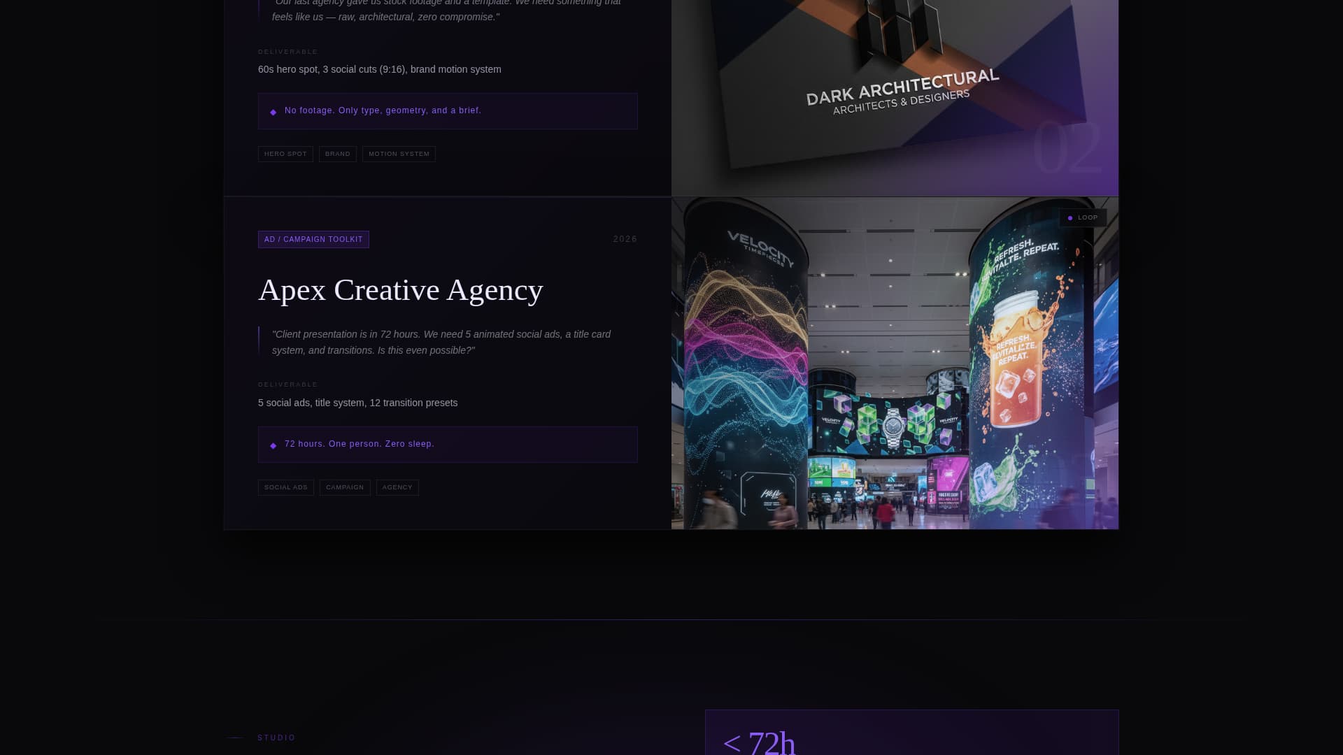 Design Portfolio Booking Website Template