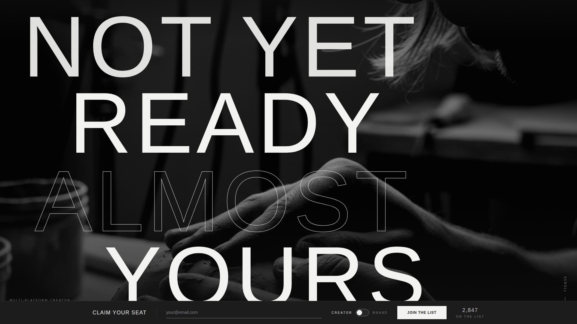 Creator & Influencer Pre-Launch Website Template