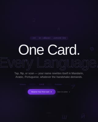 Digital Business Card Pre-Launch Website Template