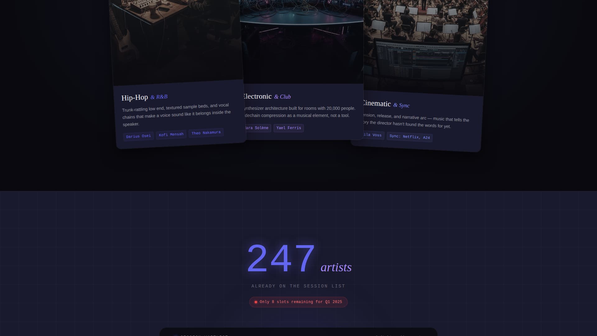 Producestudio - Immersive Musicproducer Landing Page Template