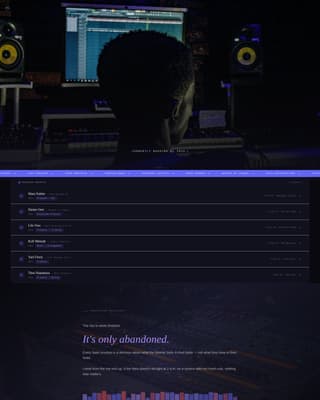 Producestudio - Immersive Musicproducer Landing Page Template