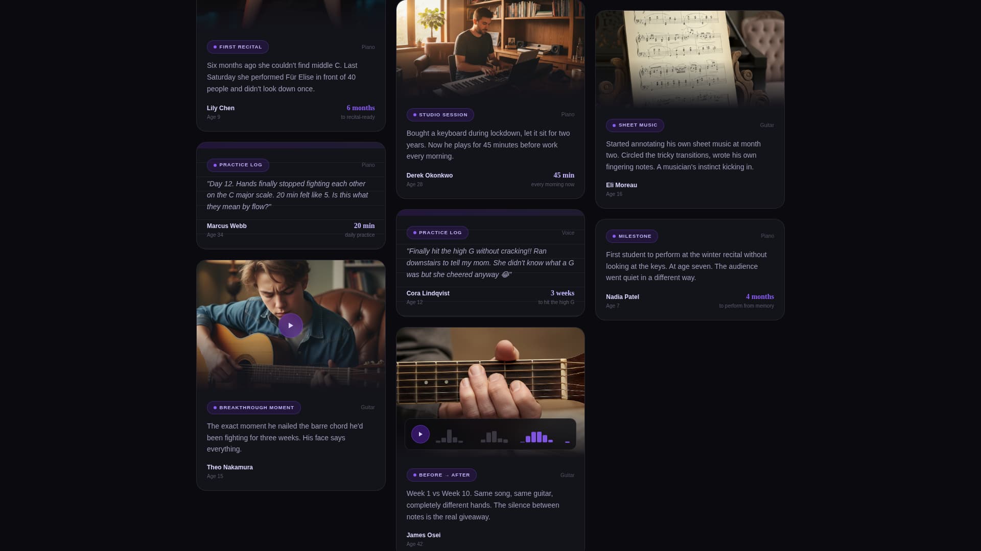 Cadence - Transformative Musicteacher Landing Page Template