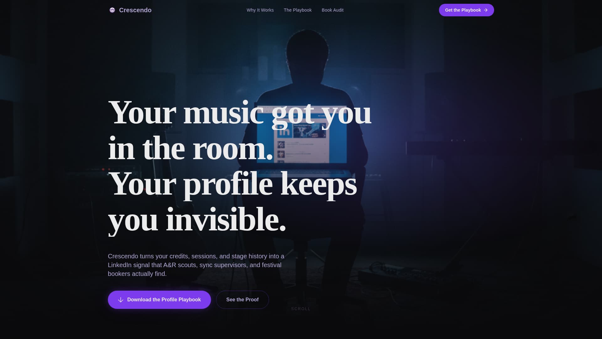 Musician Profile Booking Website Template