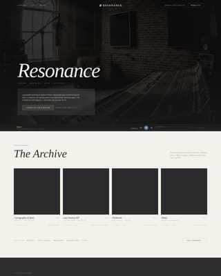 Resonance - Immersive Musician Landing Page Template