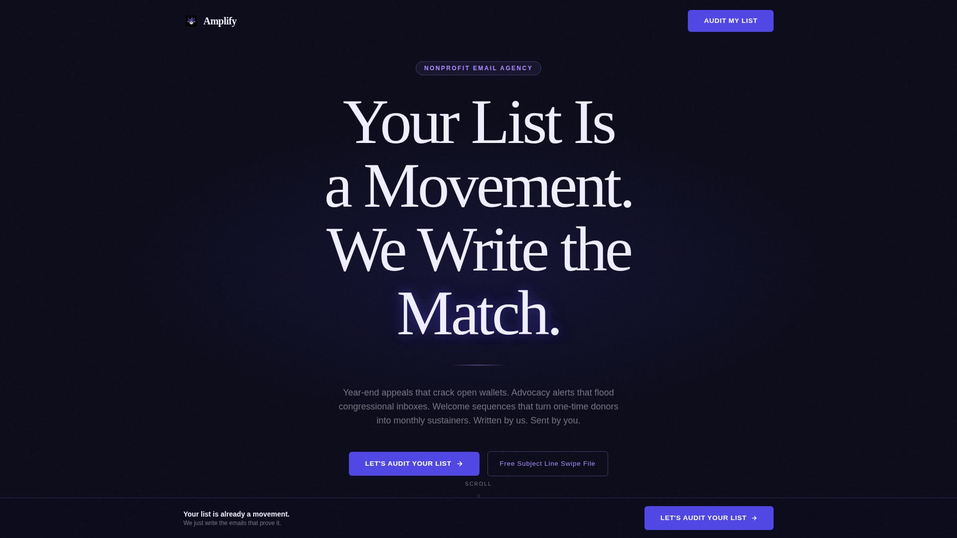 Nonprofit Marketing & Agency Portfolio Website Template