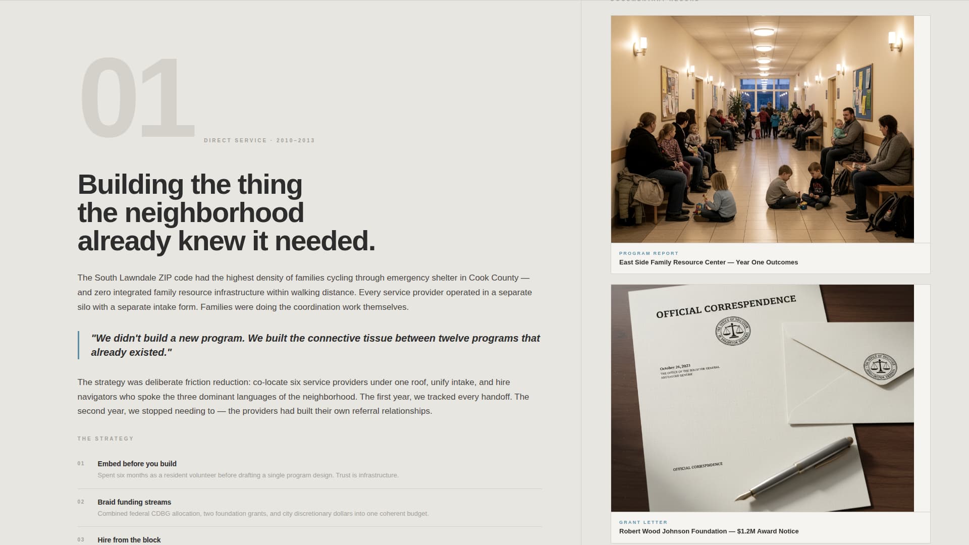 Nonprofit Leader Career Specialist Portfolio Website Template