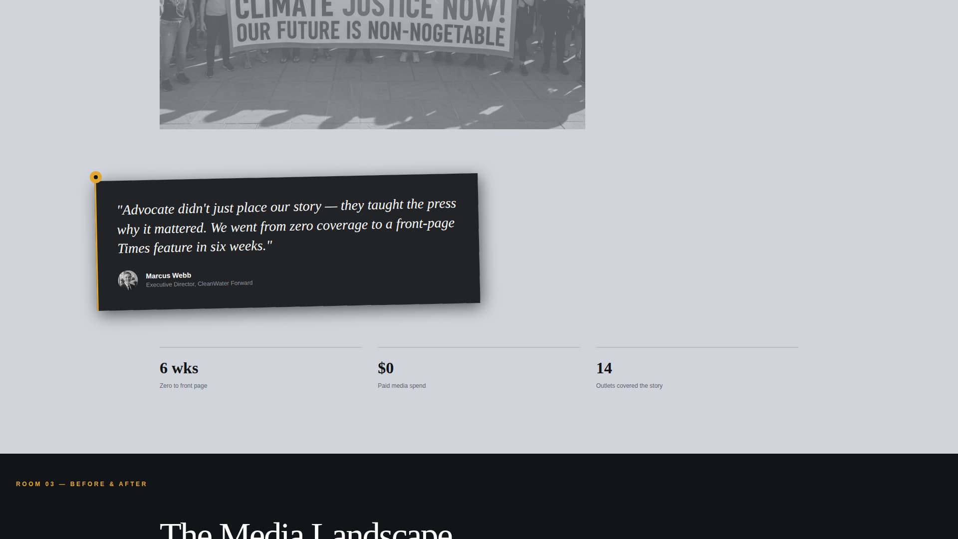 Advocate - Compelling Nonprofit Landing Page Template