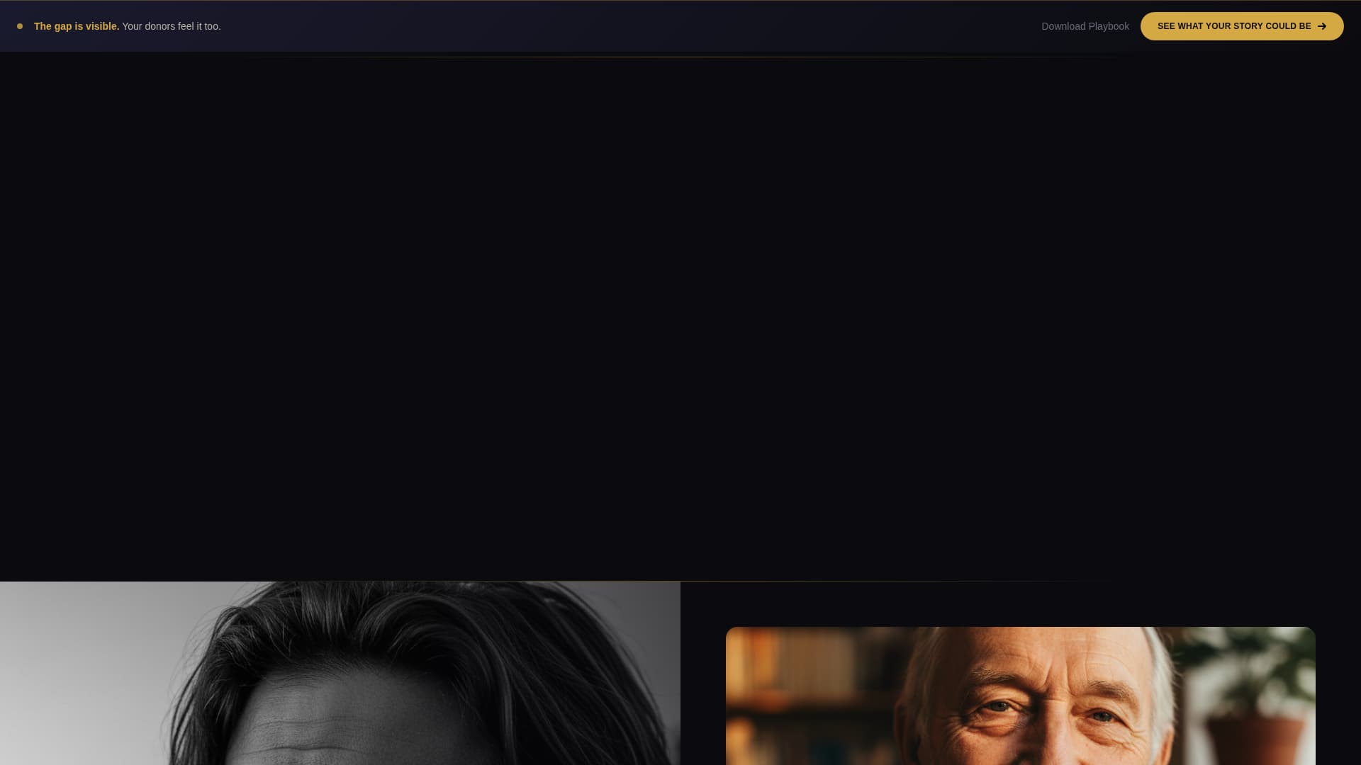 Nonprofit Marketing Agency Cinematic Landing Page Template