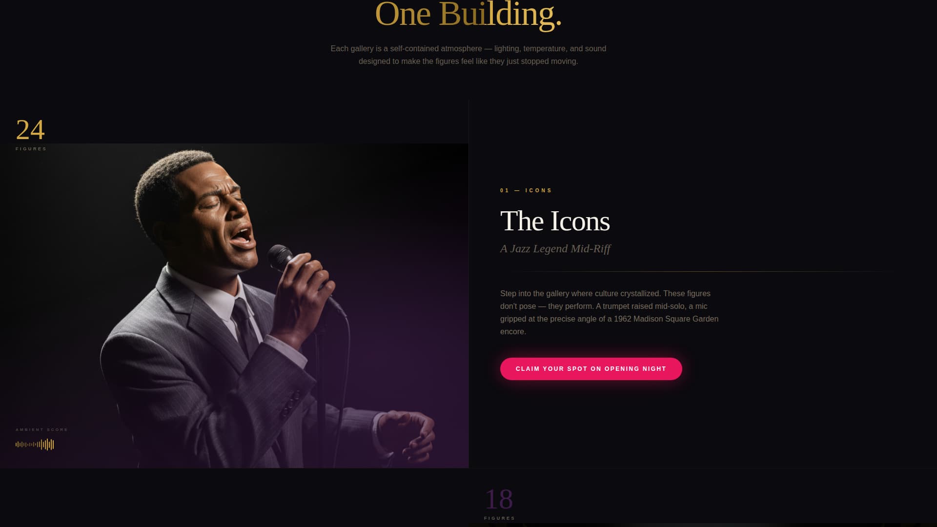 Tableau - Cinematic Waxmuseum Landing Page Template