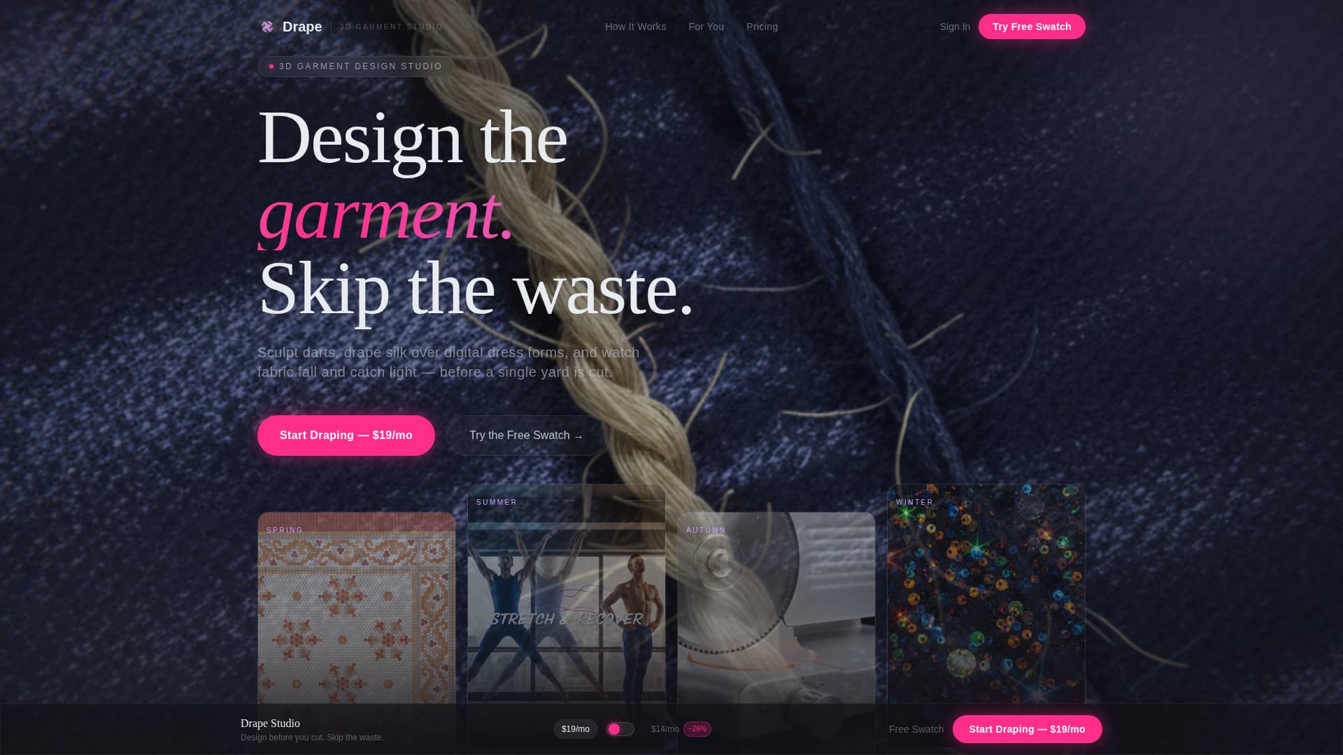 Drape - Stunning Fashiontech Landing Page Template