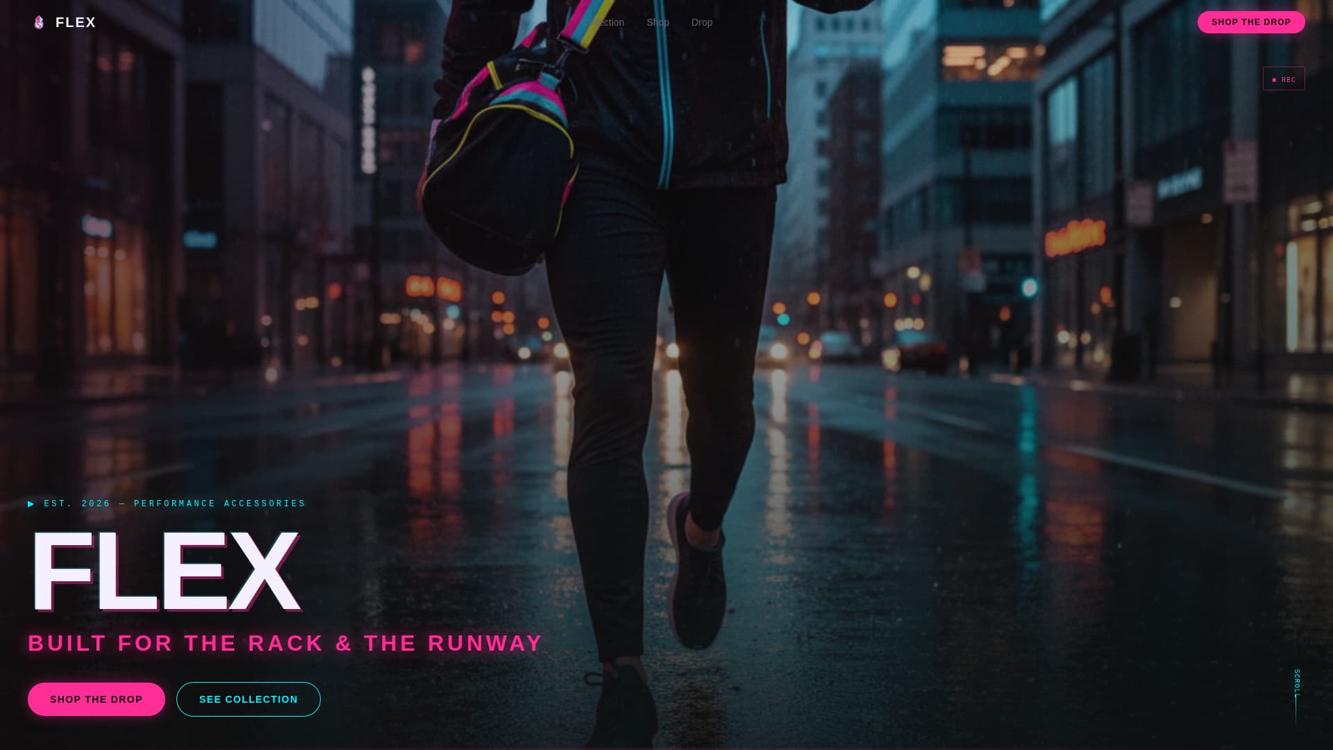 Flex - Bold Athleisure Landing Page Template