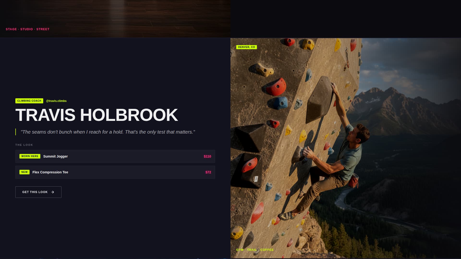 Stretch — Bold Activewear Lifestyle Landing Page Template