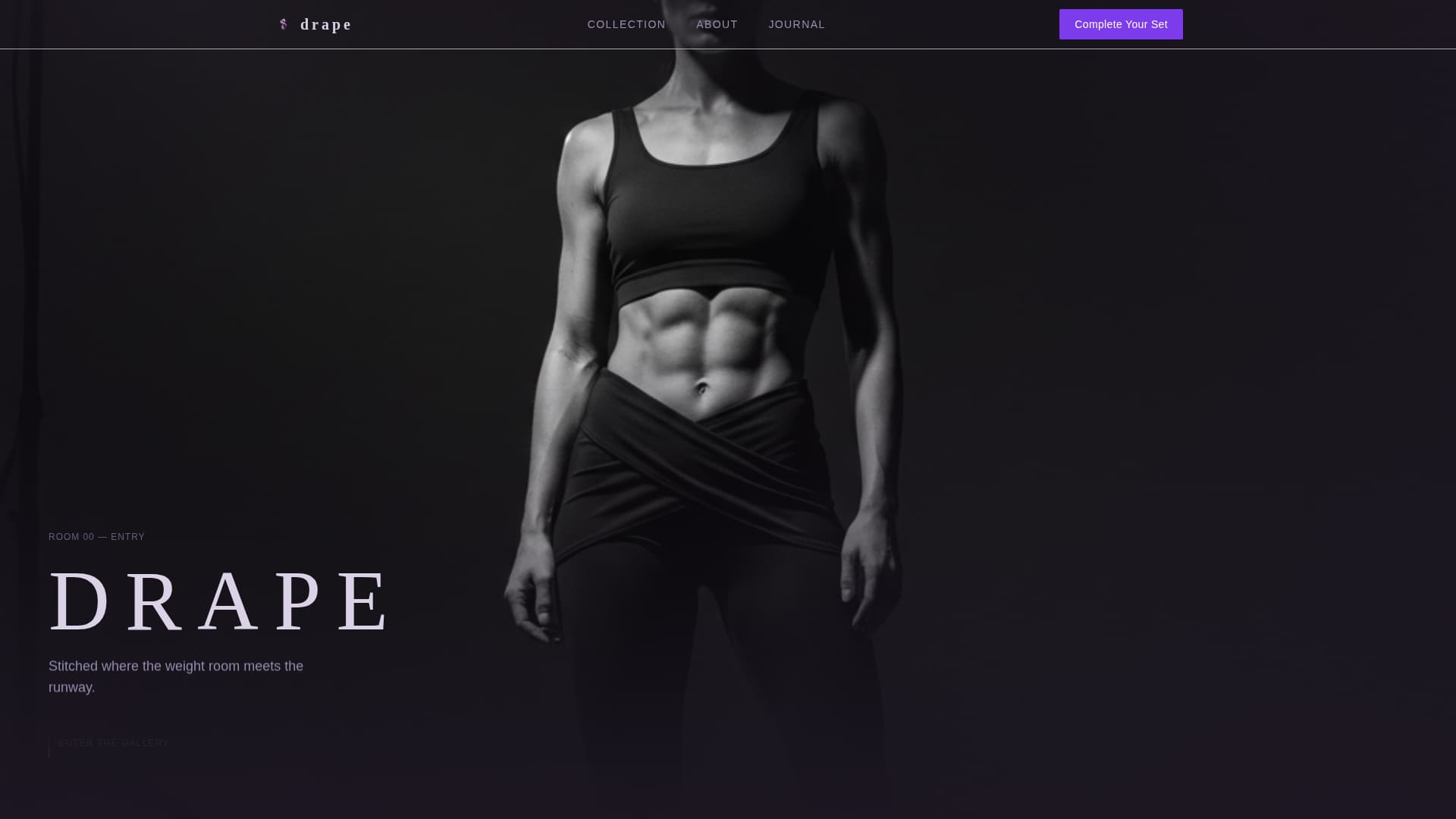 Drape - Immersive Athleisure Landing Page Template