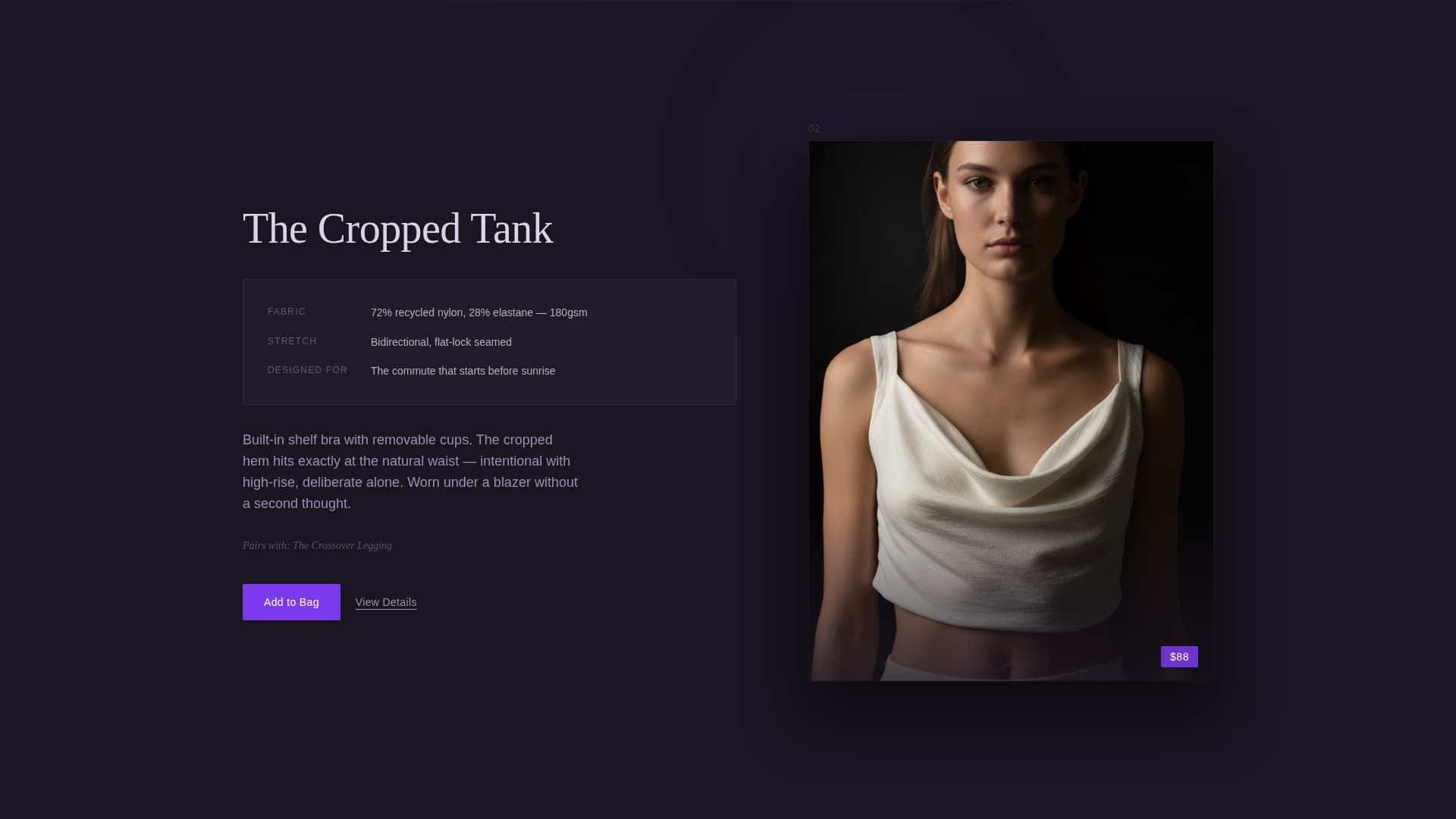 Drape - Immersive Athleisure Landing Page Template