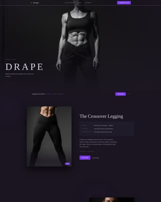 Drape - Immersive Athleisure Landing Page Template