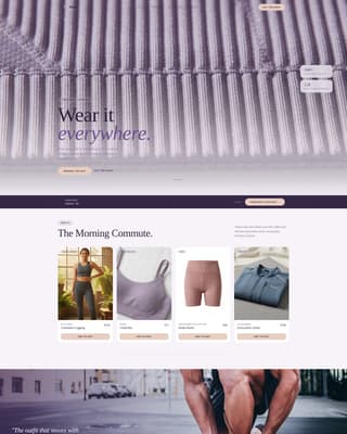Flex - Immersive Athleisure Landing Page Template
