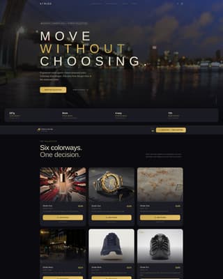 Stride - Cinematic Athleisure Landing Page Template