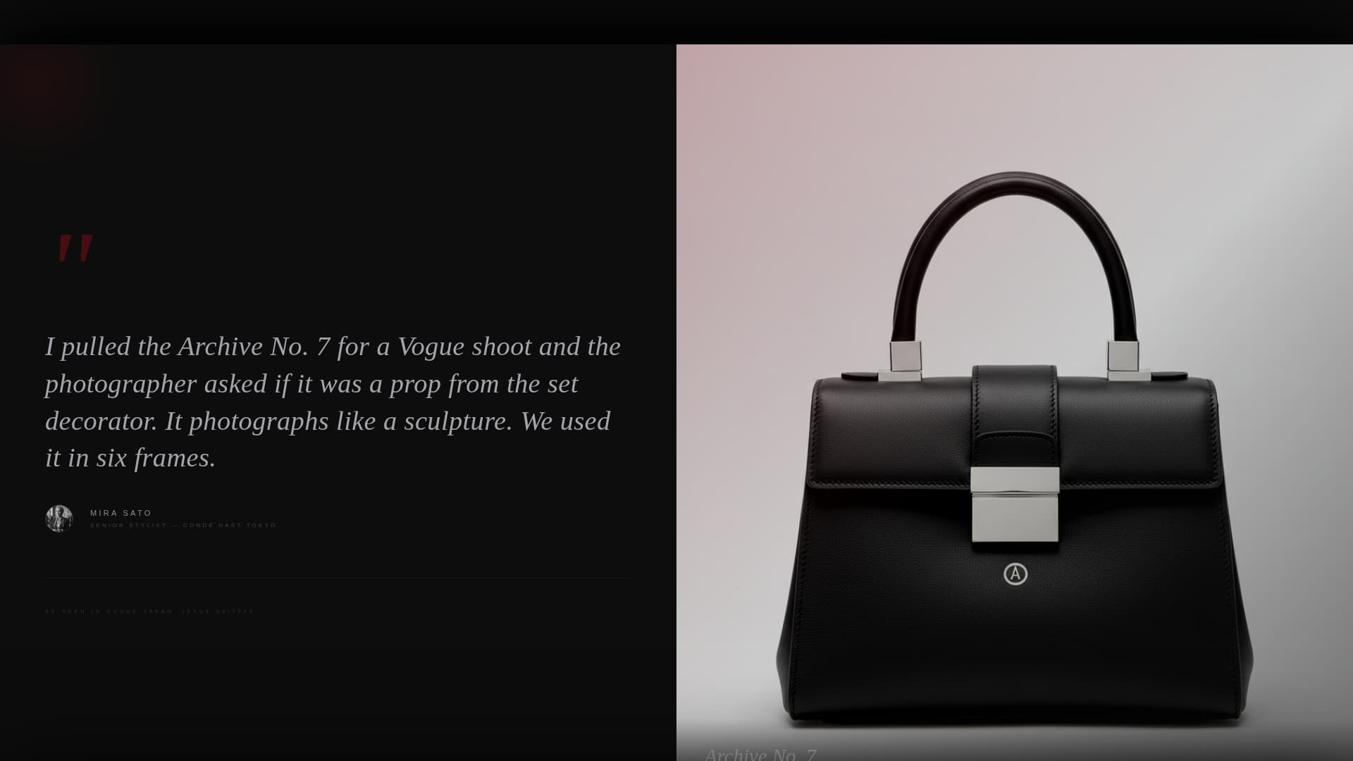 Carr - Avantgarde Bagbrand Landing Page Template