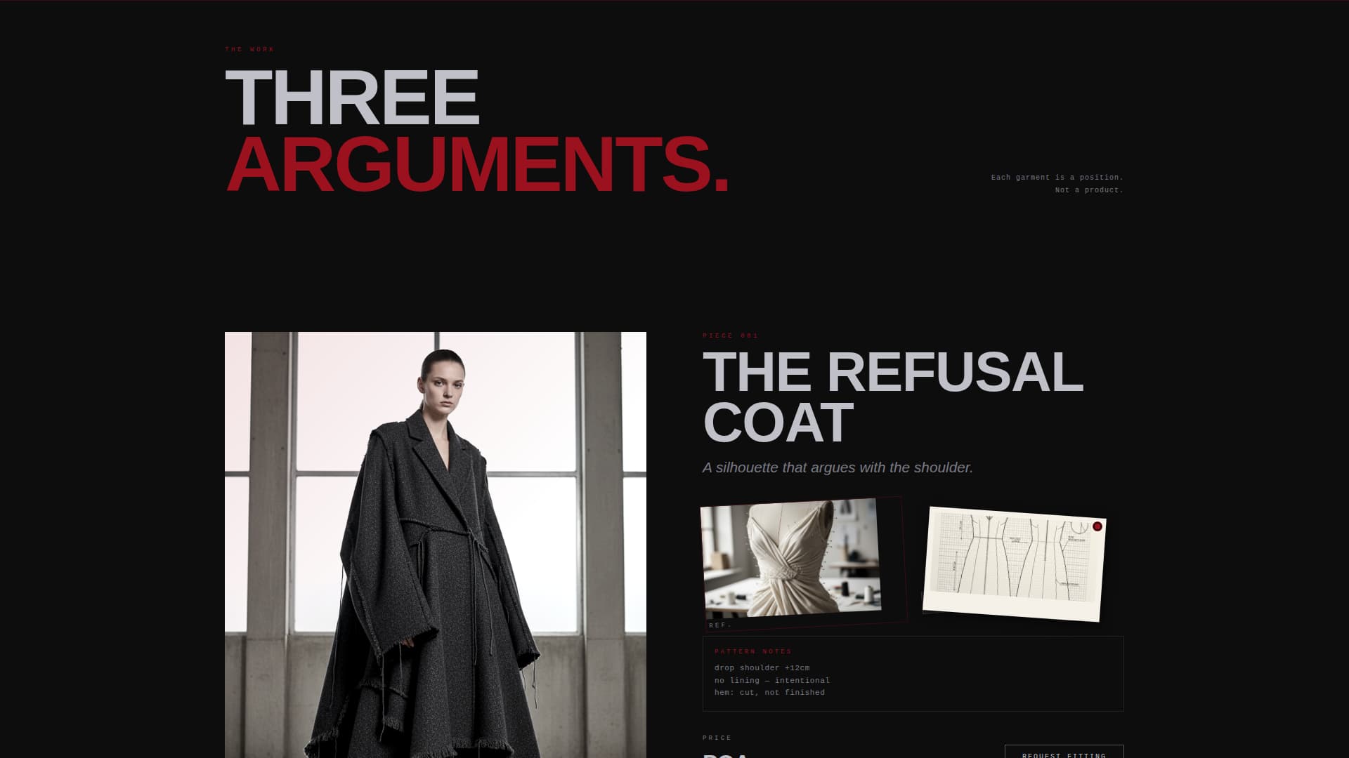 Drape - Brutalist Avantgarde Landing Page Template