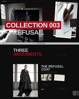 Drape - Brutalist Avantgarde Landing Page Template