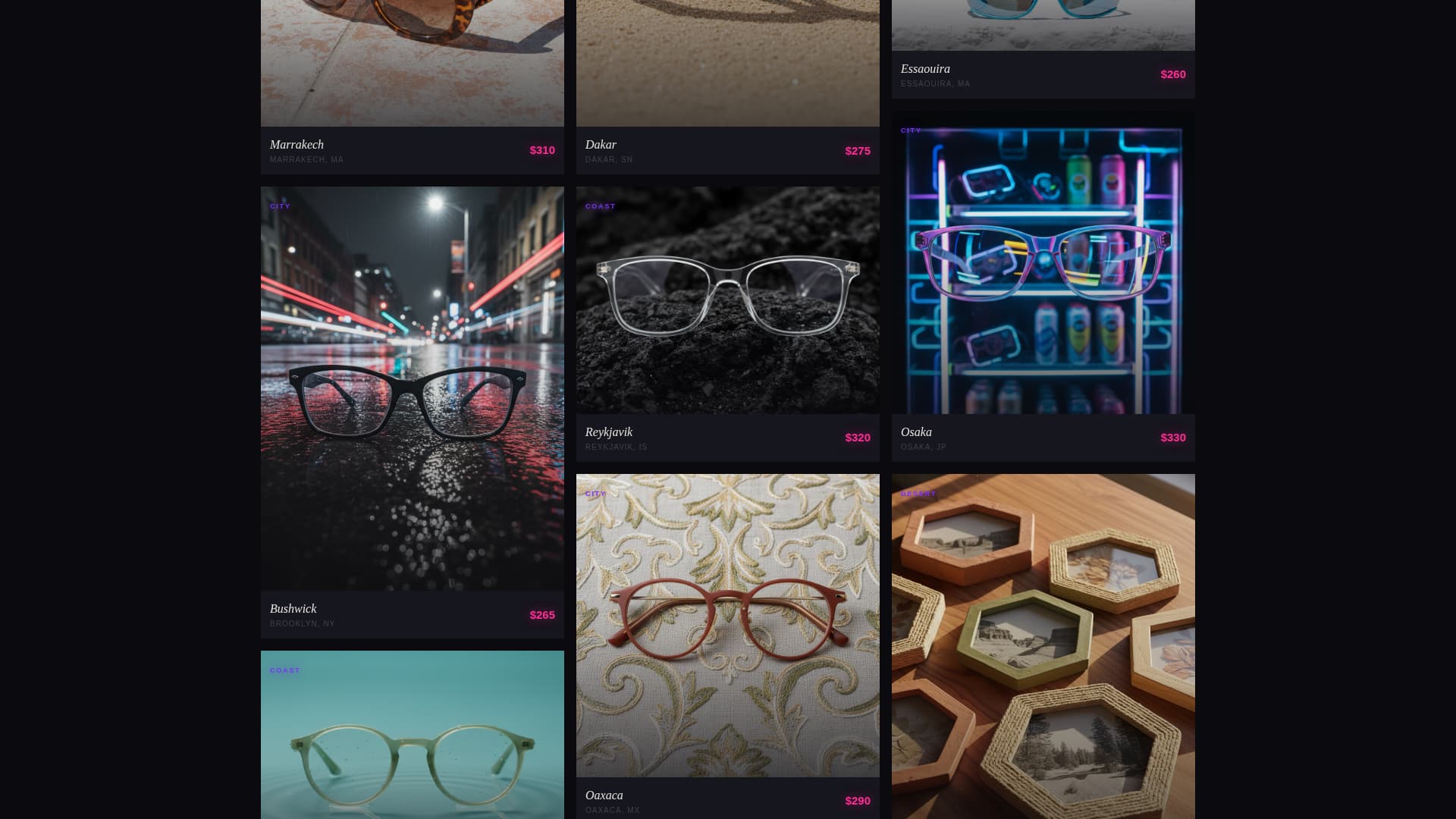 Gaze - Immersive Eyewear Landing Page Template