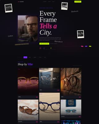 Gaze - Immersive Eyewear Landing Page Template
