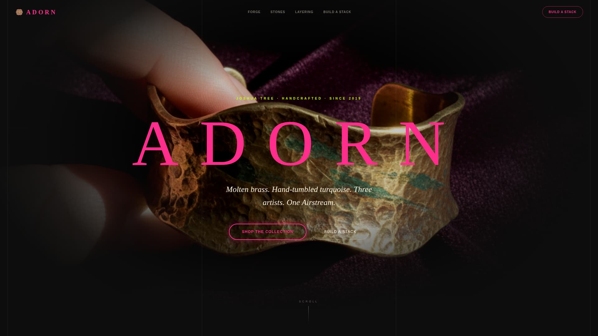 Adorn - Neoretro Jewelry Landing Page Template