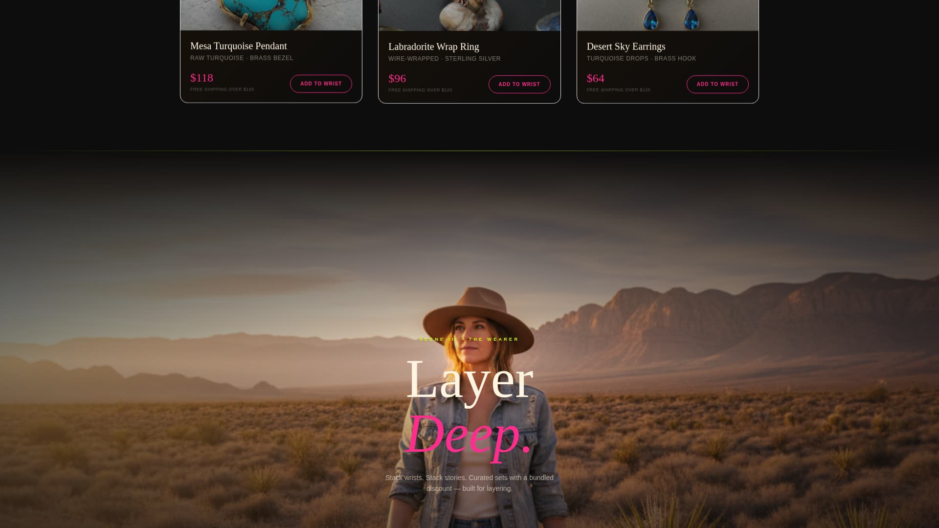 Adorn - Neoretro Jewelry Landing Page Template