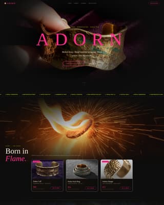 Adorn - Neoretro Jewelry Landing Page Template