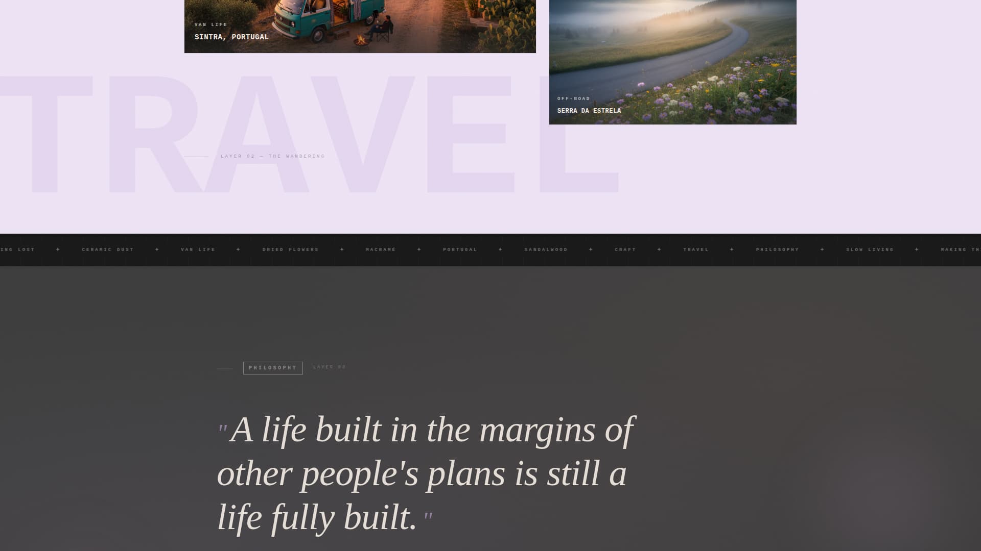 Wander - Bohemian Lifestyle Landing Page Template