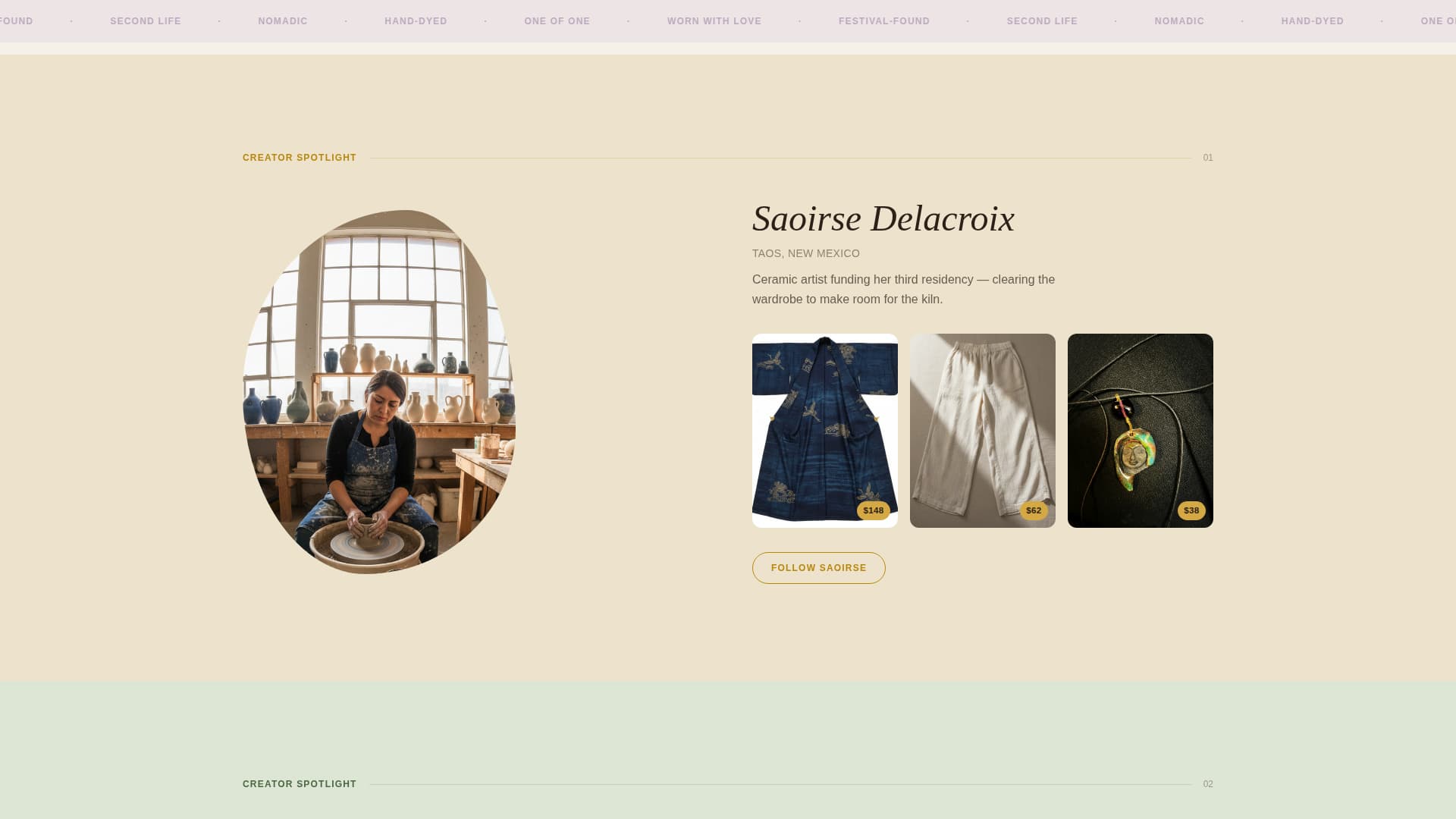 Drift — Whimsical Boho Fashion Landing Page Template