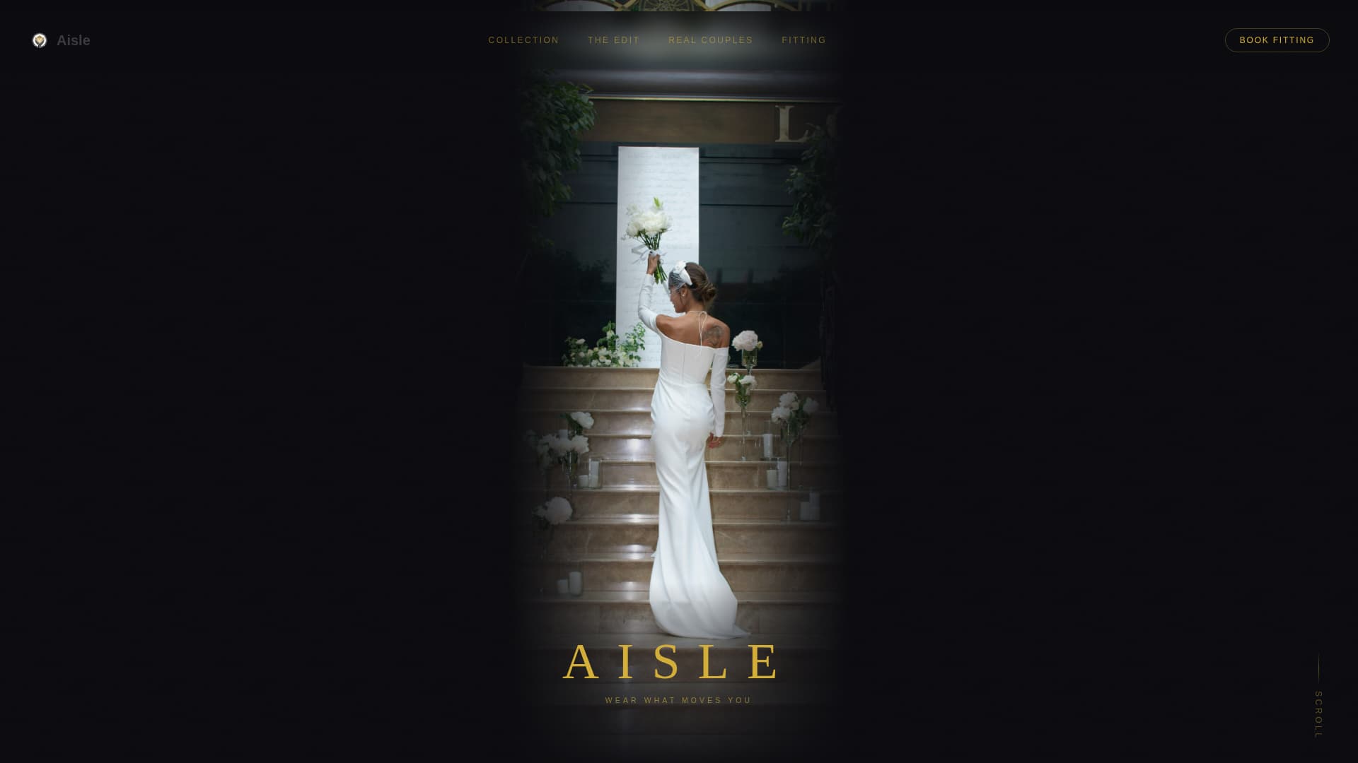Aisle - Immersive Bridal Landing Page Template