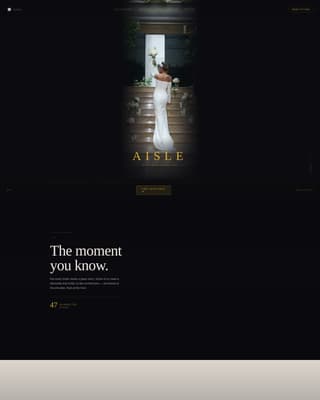 Aisle - Immersive Bridal Landing Page Template