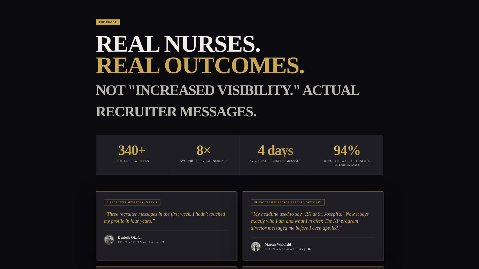Nurse Profile Professional Website Template