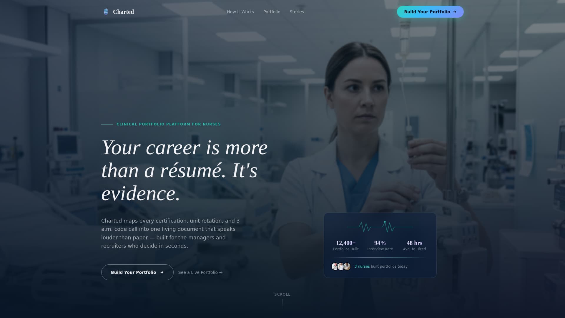 Nurse Profile Careers Website Template