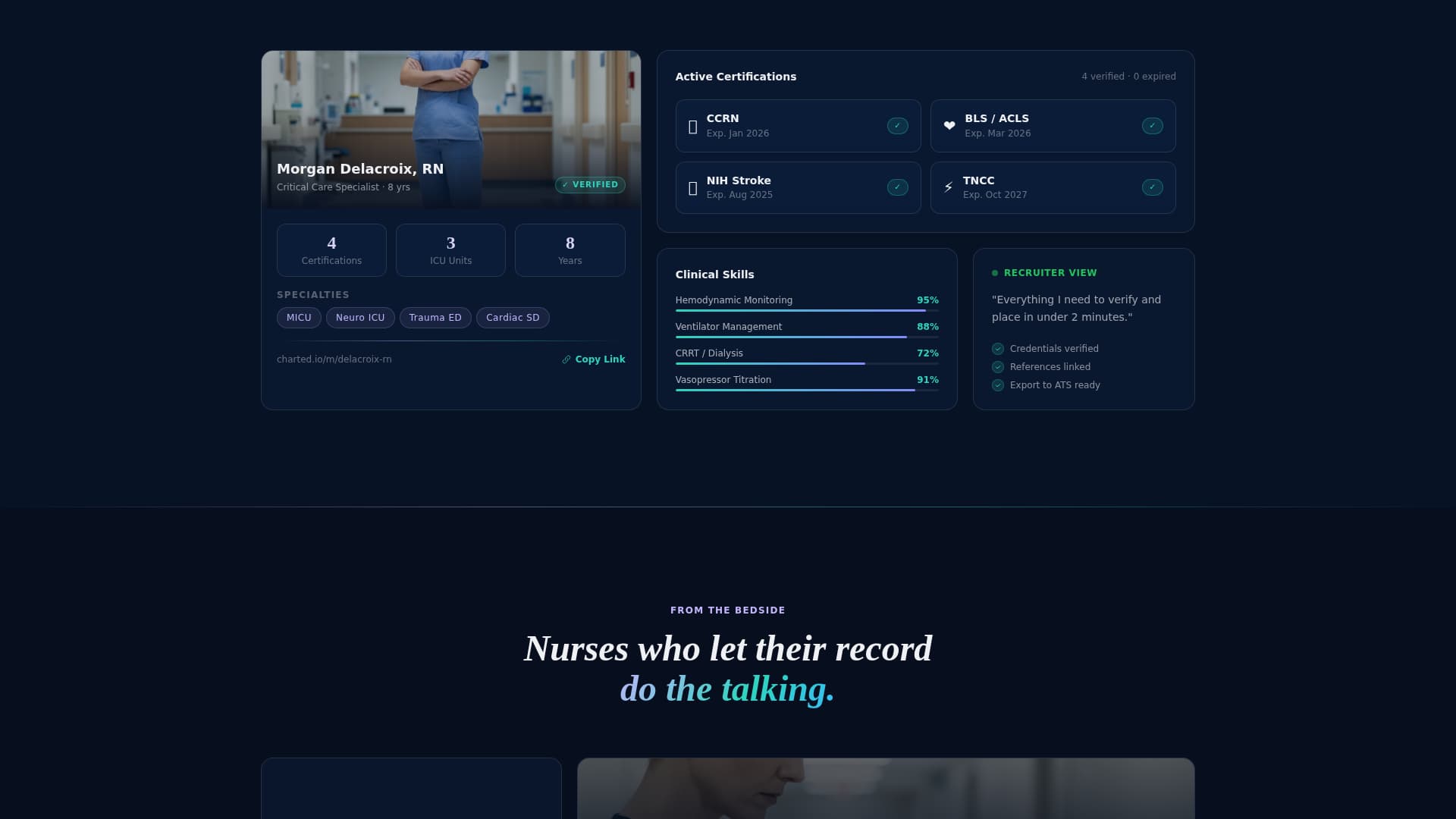 Nurse Profile Careers Website Template