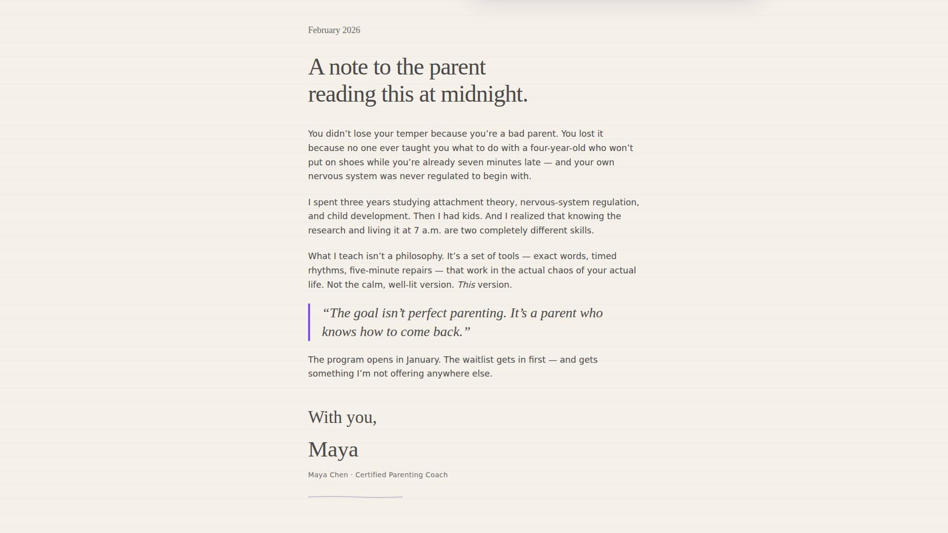 Coach & Mentor Pre-Launch Website Template
